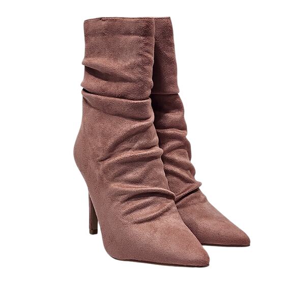 Journee Collection Markie Bootie Slouchy Stiletto Size 6 Blush FLAW artsy - Picture 8 of 14